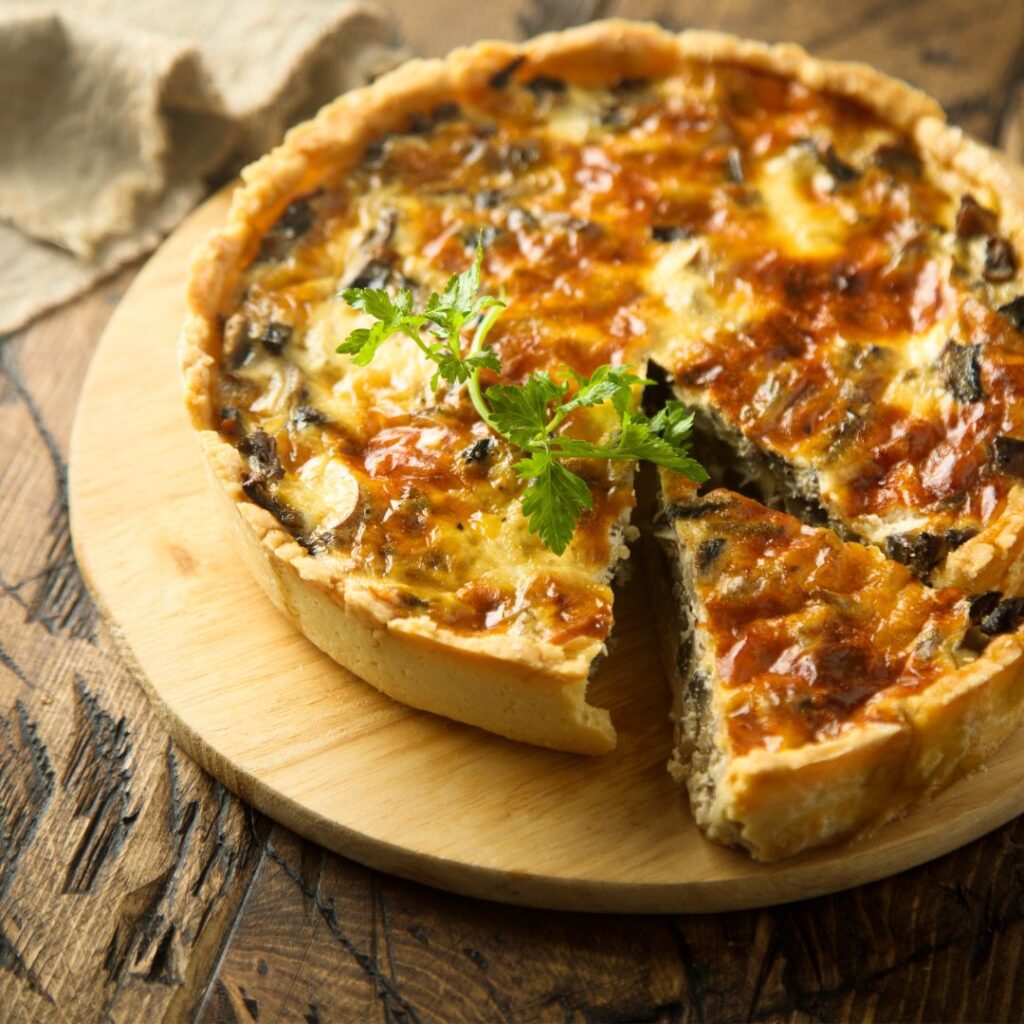 Bospaddenstoelen quiche